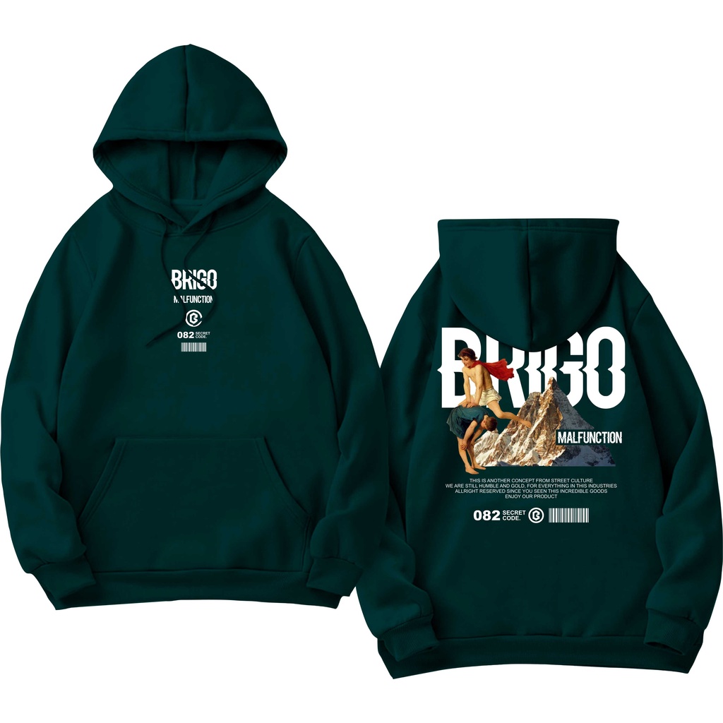 Sweater Hoodie BRIGO malfunction Sablon DTF Fleece Cotton II BRIGO Jumper Hoodie malfunction II M-XXL (Pria &amp; Wanita) Free stiker&amp;Gantungan Kunci