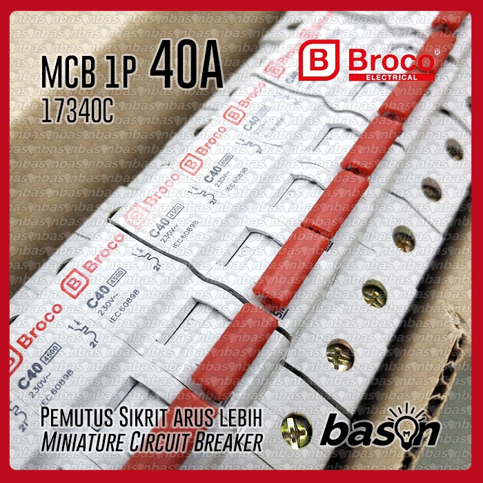 BROCO MCB 40A 1P 17340C - Circuit Breaker