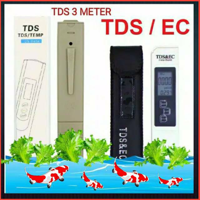 TDS Meter TDS-3 / EC TDS Meter TDS EC PPM Tester Alat Hidroponik Aquarium