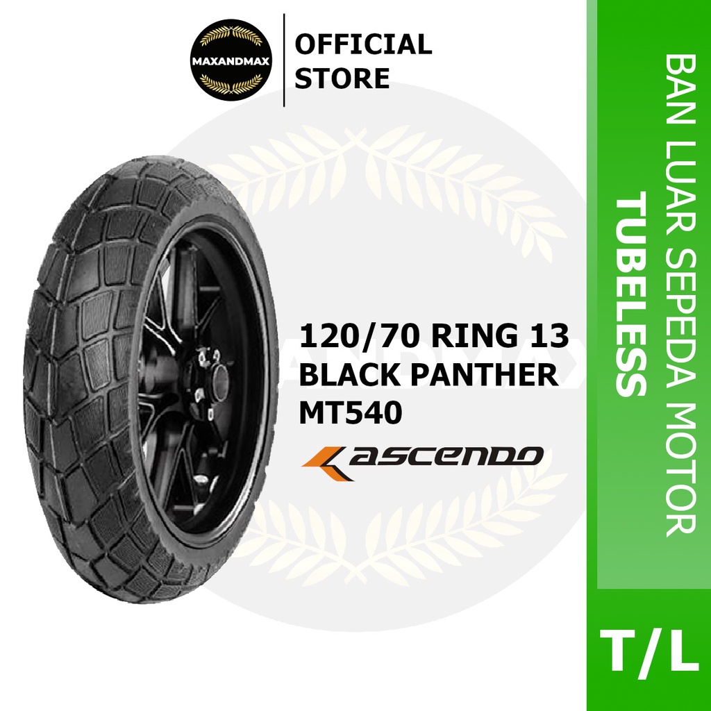 Ban Motor ASCENDO 120/70-13 MT540 BLACK PANTHER Tubeless Ring 13