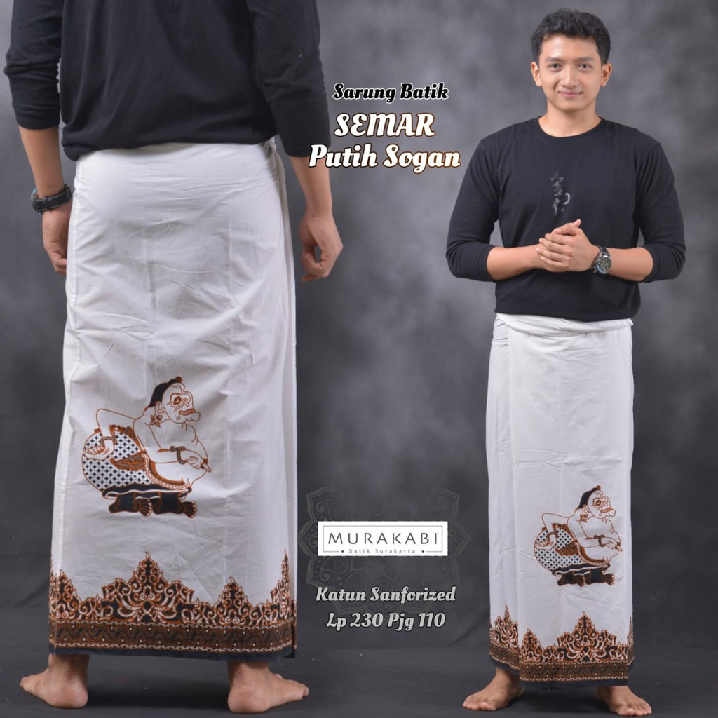 Sarung Batik Semar Putih Sogan Murakabi Batiksoloamanah 110.000