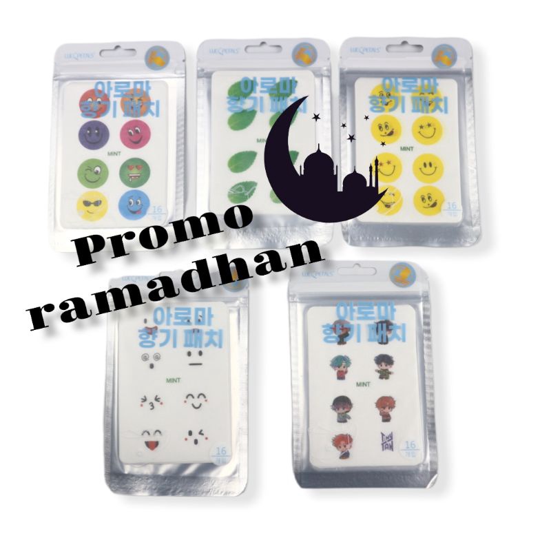 stiker masker | patch masker aroma terapi LEMON segar/MINT isi 48 pcs atau 16 pcs