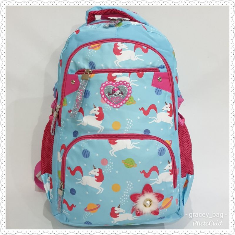 Tas ransel silver girl tas ransel anak perempuan