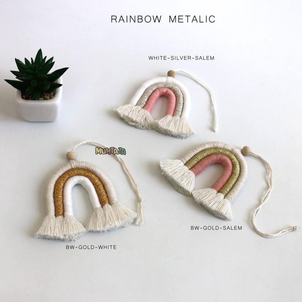 Bag charm rainbow  METALIC ~ Bagcharm pelangi ~ Gantungan Kunci ~ Souvenir Murah ~ Gantungan Tas Jali - Gantungan Tas Anyaman