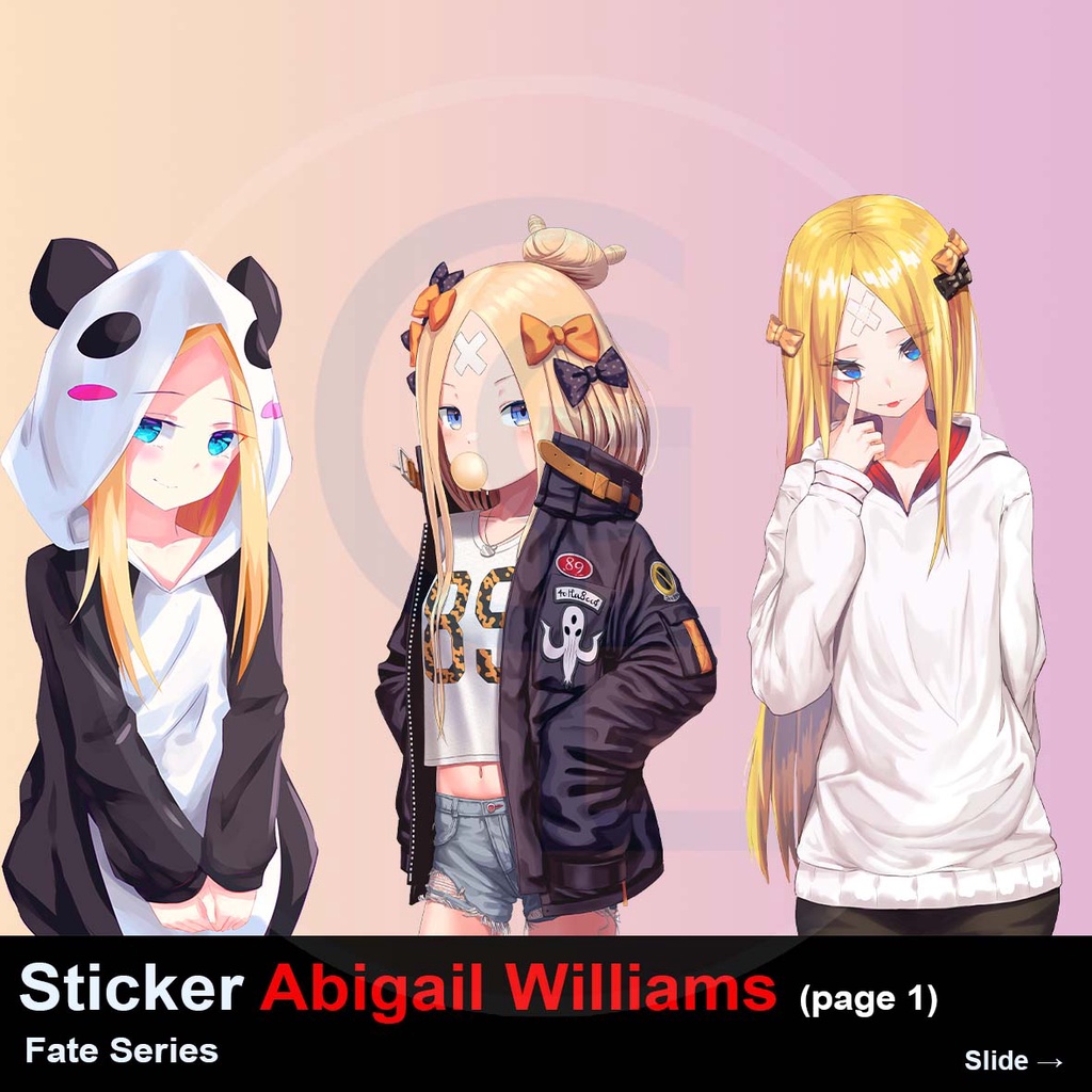 Stiker Anime FATE Abigail Williams Tumblr Bom Laptop Helm Hp Kawaii