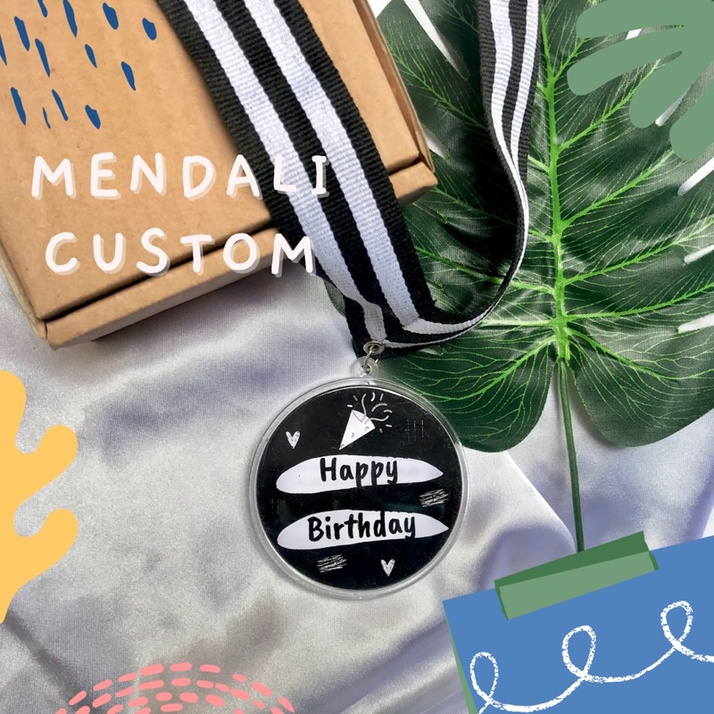 MENDALI CUSTOM MENDALI FREE BOX HADIAH WISUDA MENDALI AKRILIK