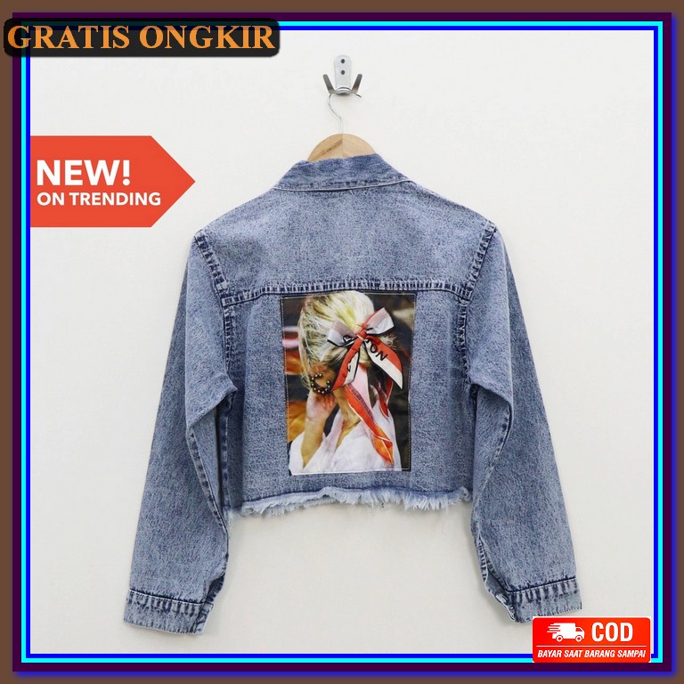 Jaket Jeans 2022 s Terbaru Levis Cewek Jacket Jens Kekinian Wanita  (ginal) Neca Crop Jacket J