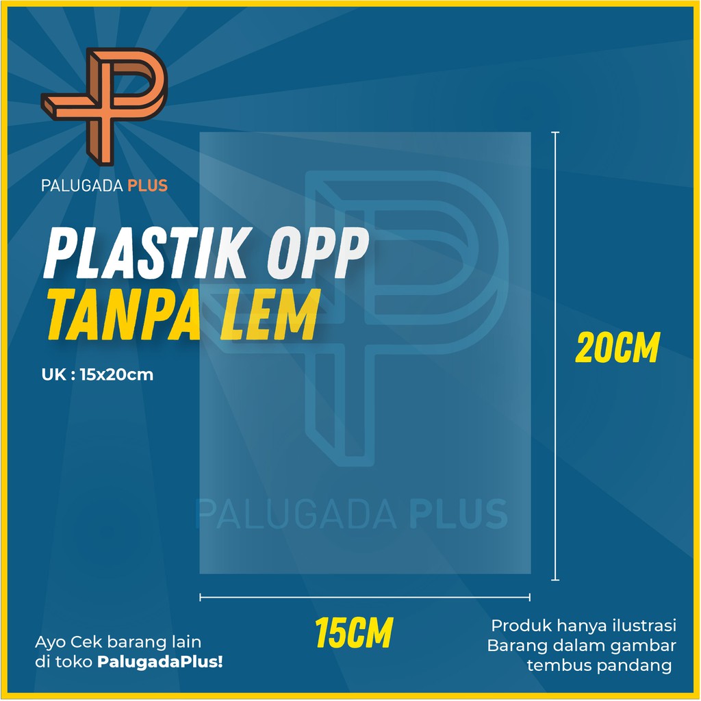 

Plastik OPP Kiloan Ukuran 15x20cm (Tanpa Lem) untuk souvenir, packing, dll