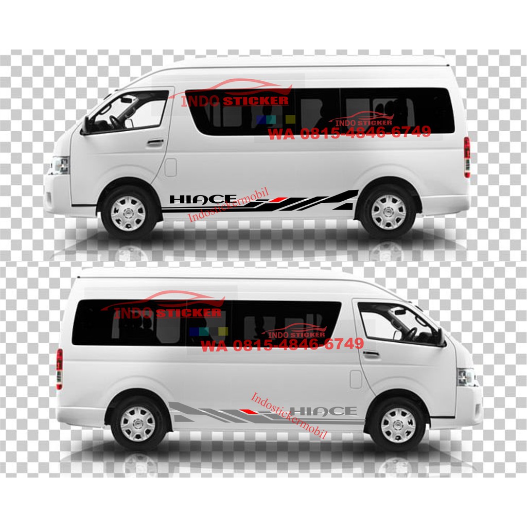 Jual STIKER STICKER MOBIL HIACE STIKER MOBIL TOYOTA HIACE STICKER MINI BUS HINO ELF REAL VAN Indonesia Shopee Indonesia