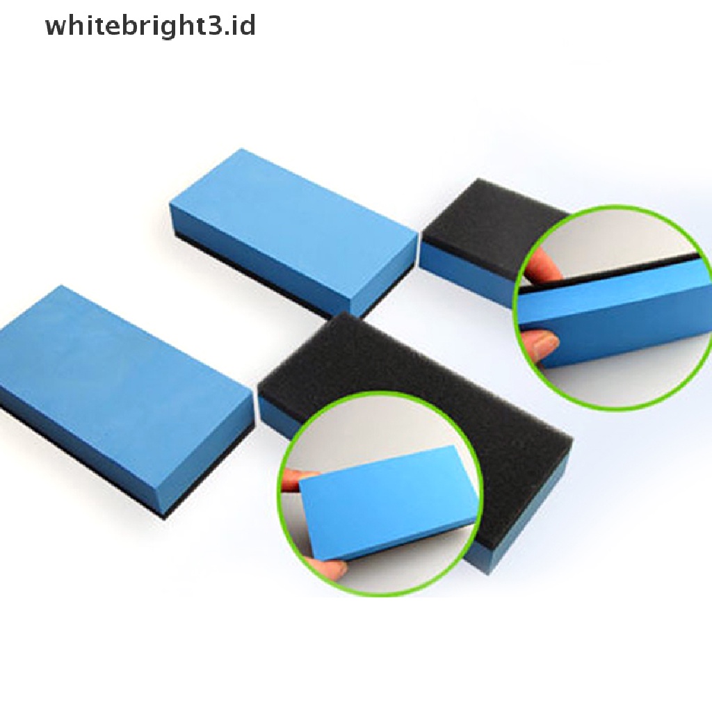 {whitebright3.id} 10 * Spons Pelapis Keramik Mobil Kaca Nano Wax Coat Aplicator Polishing Pads