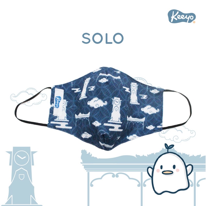 MASKER KAIN Solo (Keeyo- printed mask)