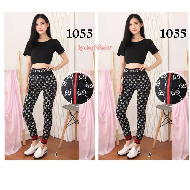 NEW LEGGING GC FULL HITAM / LEGGING MURAH