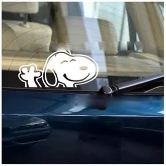cutting sticker mobil Snoopy dog anjing lucu stiker kaca stiker body lucu