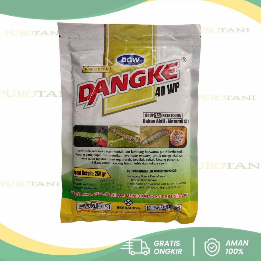 Obat Hama Ulat Dangke 40WP 250 Gram Metomil 40% DGW Danke 40 WP