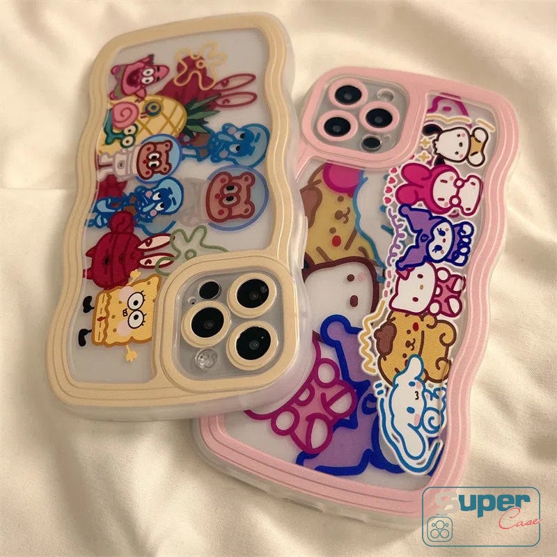 Untuk Redmi 12C 9 9A 10A A1+10C 10 9C NFC 9T Redmi Note10 9 8 11 10s 11s 9pro 9s 11pro+10Pro Max Plus Mi 11T Pro POCO X3 NFC M3 Kartun Disney Animals Soft TPU Case Wavy Edge