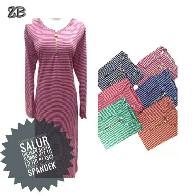 (REAL PIC)DASTER PANJANG JUMBO BUSUI FRIENDLY MOTIF SALUR