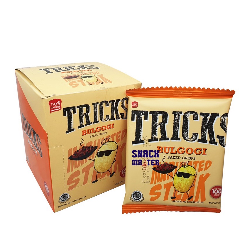 TRICKS BOX ISI 10 PCS / SNACK TRICKS BULGOGI BBQ KIMCHI RENDANG