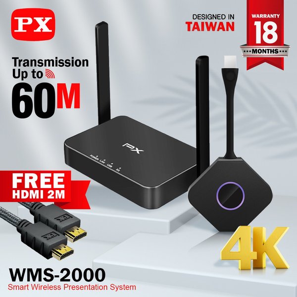 Unik HDMI 4K2K Wireless 60m Video Transmitter Receiver 1080P PX WMS-2000 Berkualitas