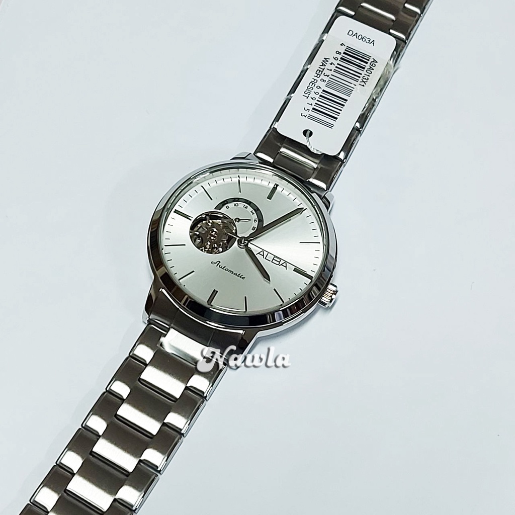 Alba Automatic A9A013X1 Open Heart Silver - Jam Tangan Pria A9A013