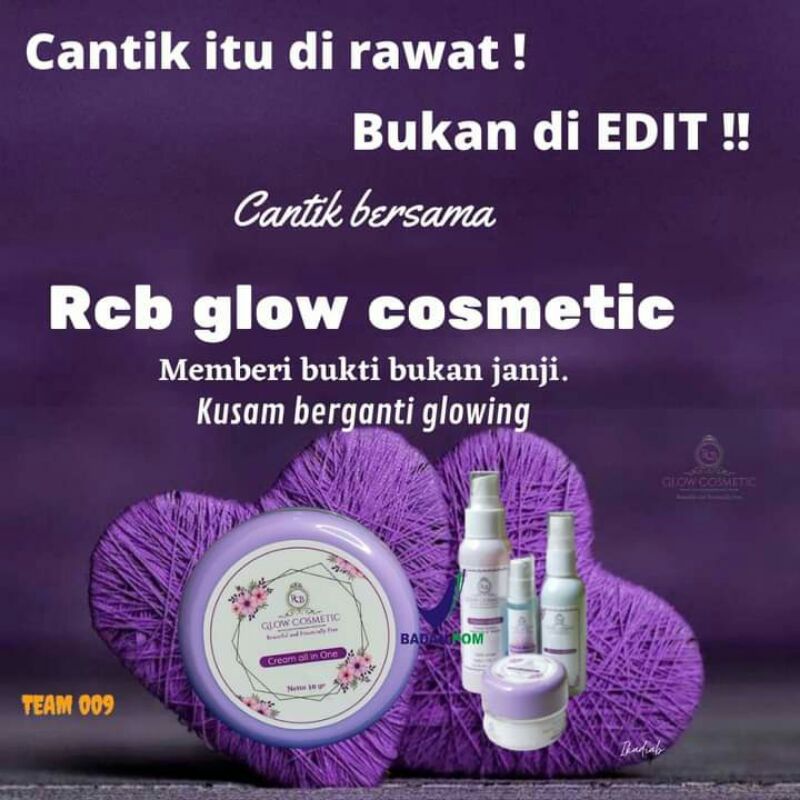 crem pemutih RCB glow cosmetik