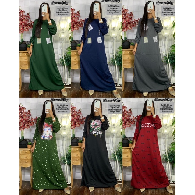 Gamis voxy lengan serut