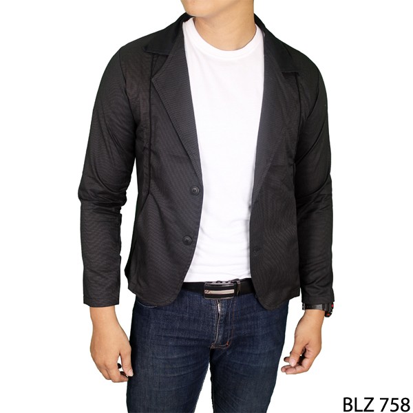 Blazer Jas Pria Katun Hitam – BLZ 758