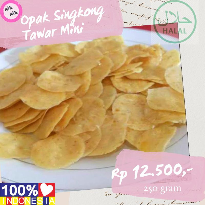 

Opak Singkong Mini Tawar Renyah Woa Woe Snack Terlaris Murah Meriah Makanan Lokal Tradisional