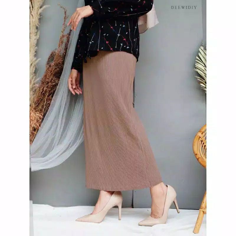 Rok Span Wanita Rajut /Maxi Panjang/Bawahan Muslim