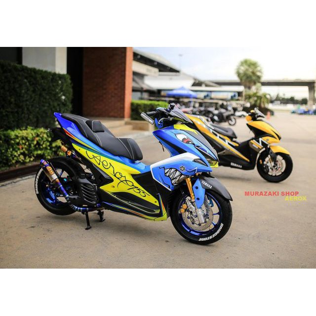 Stiker Aerox Full body Decal Aerox 155 NVX OLD/NEW AEROX VVA ABS Non ABS 155 Shark Hiu Biru Kuning