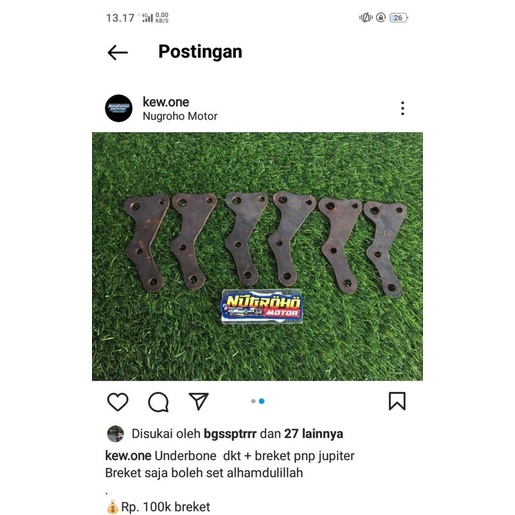 breket underbone dkt breket ub breket underbone dkt pnp jupiter