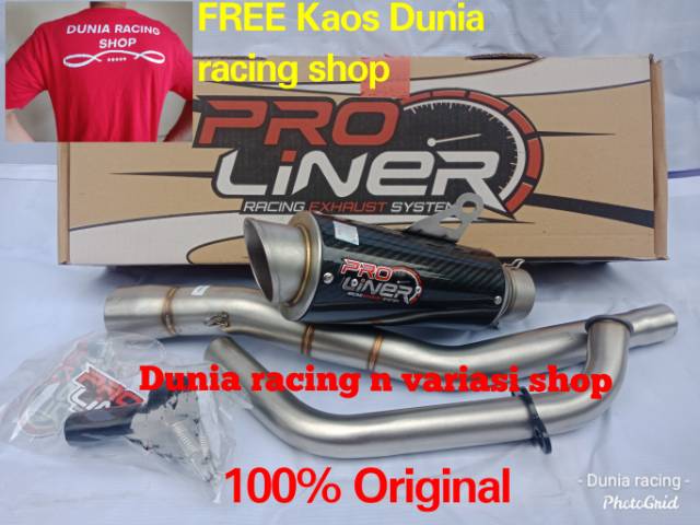 Knalpot Proliner Carbon Suzuki Satria Fu injeksi TR 1 R Karbon full system Original Proliner