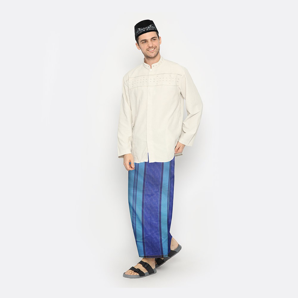 Sarung ATLAS Premium 750 Original Gerimis Biru Muda
