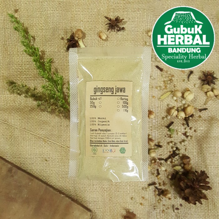 

GINGSENG JAWA BUBUK 500gr - Talinum Paniculatum - MURNI TANPA GULA - BUBUK HALUS