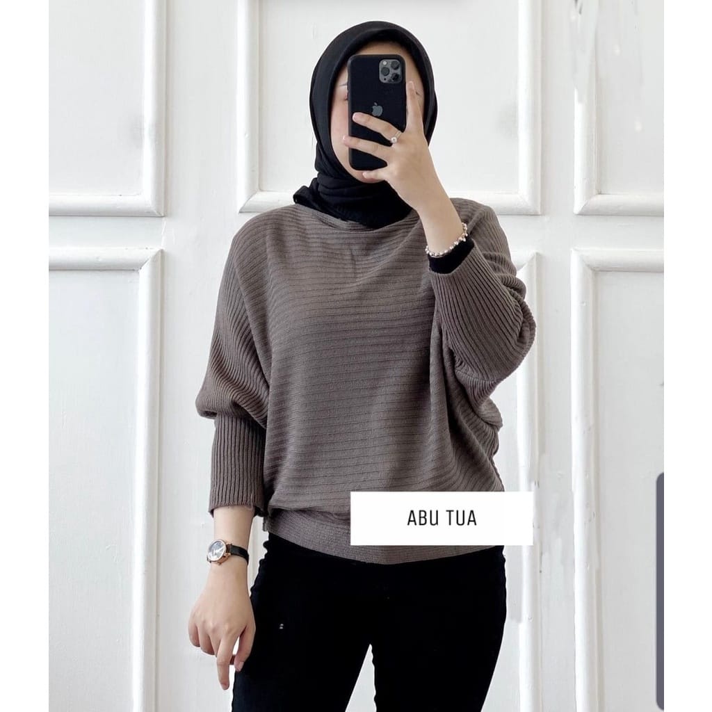 BAJU TERBARU 2021 VIRAL TIKTOK INDY BETWING BLOUSE//LASPERAL//SWEATER RAJUT WANITA BATWING KALONG - RAJUT WANITA PREMIUM BLOUSE BAJU RAJUT KNIT BETWING ATASAN WANITA MODEL KELELAWAR OTHERS RAJUT KALONG KNIT OTDD