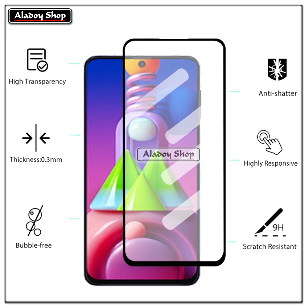 PAKET 3 IN 1 Tempered Glass Layar Samsung M51 Free Tempered Glass Camera dan Skin Carbon