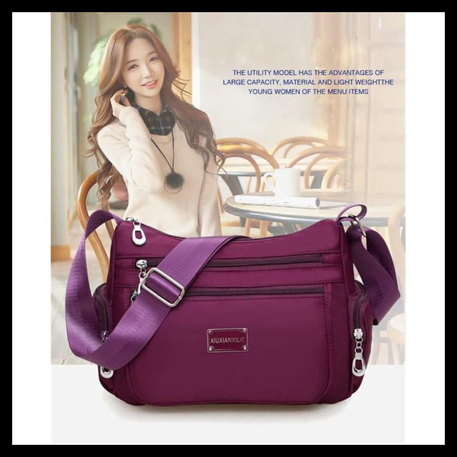 {BISA COD} Tas Selempang Wanita XIUXIANXILIE Waterproof Nylon TERBATAS Kode 1327