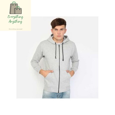 HOODIE PRIA WANITA Jaket Pria Polos Light Grey Zip Hitam Terbaru Tersedia Ukuran M L XL XXL