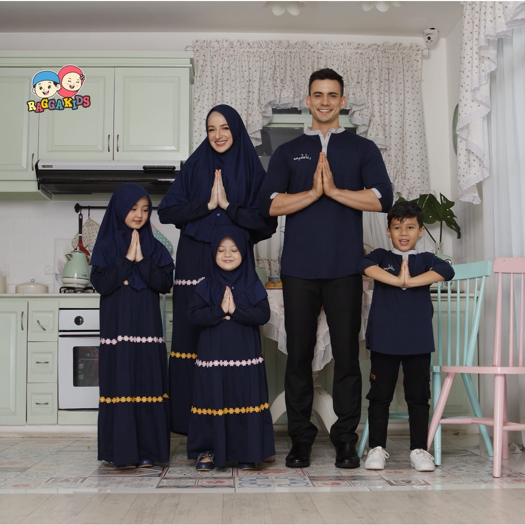 Raggakids Gamis Anak Polos Couple RG37 RGD37 Navy