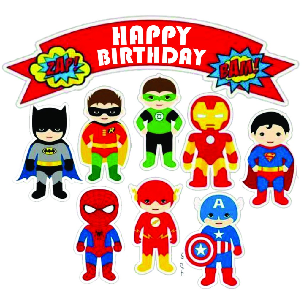 

TOPPER CAKE ULANG TAHUN / HIASAN KUE SUPERHERO