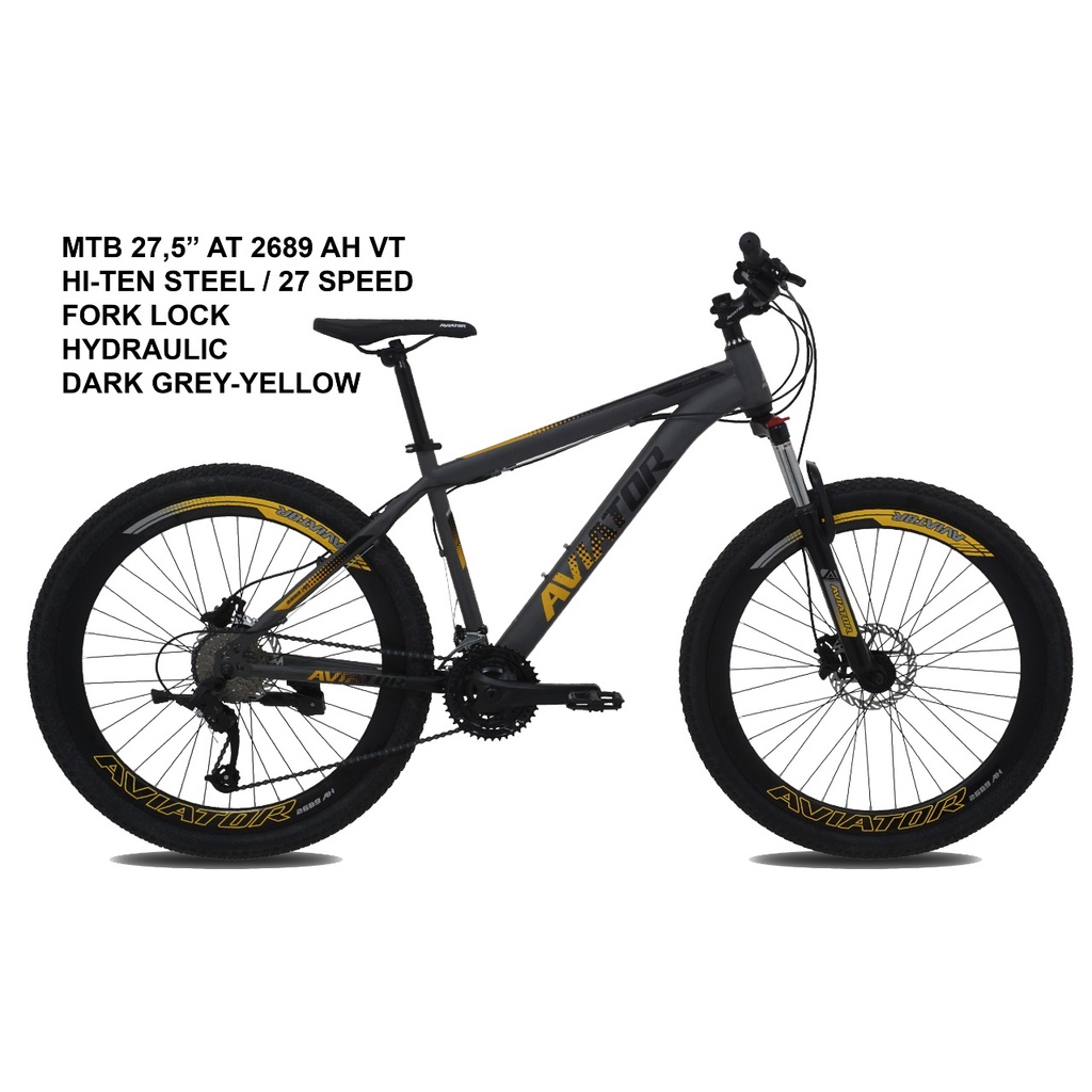 Mutiara Sepeda - SEPEDA MTB 27.5 INCH AVIATOR 2689 AH VELG TINGGI
