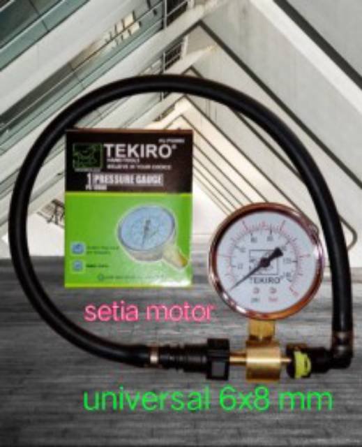 TERBARU FUEL PRESSURE GAUGE ALAT UKUR TEKANAN POMPA BENSIN  MOTOR UNIVERSAL