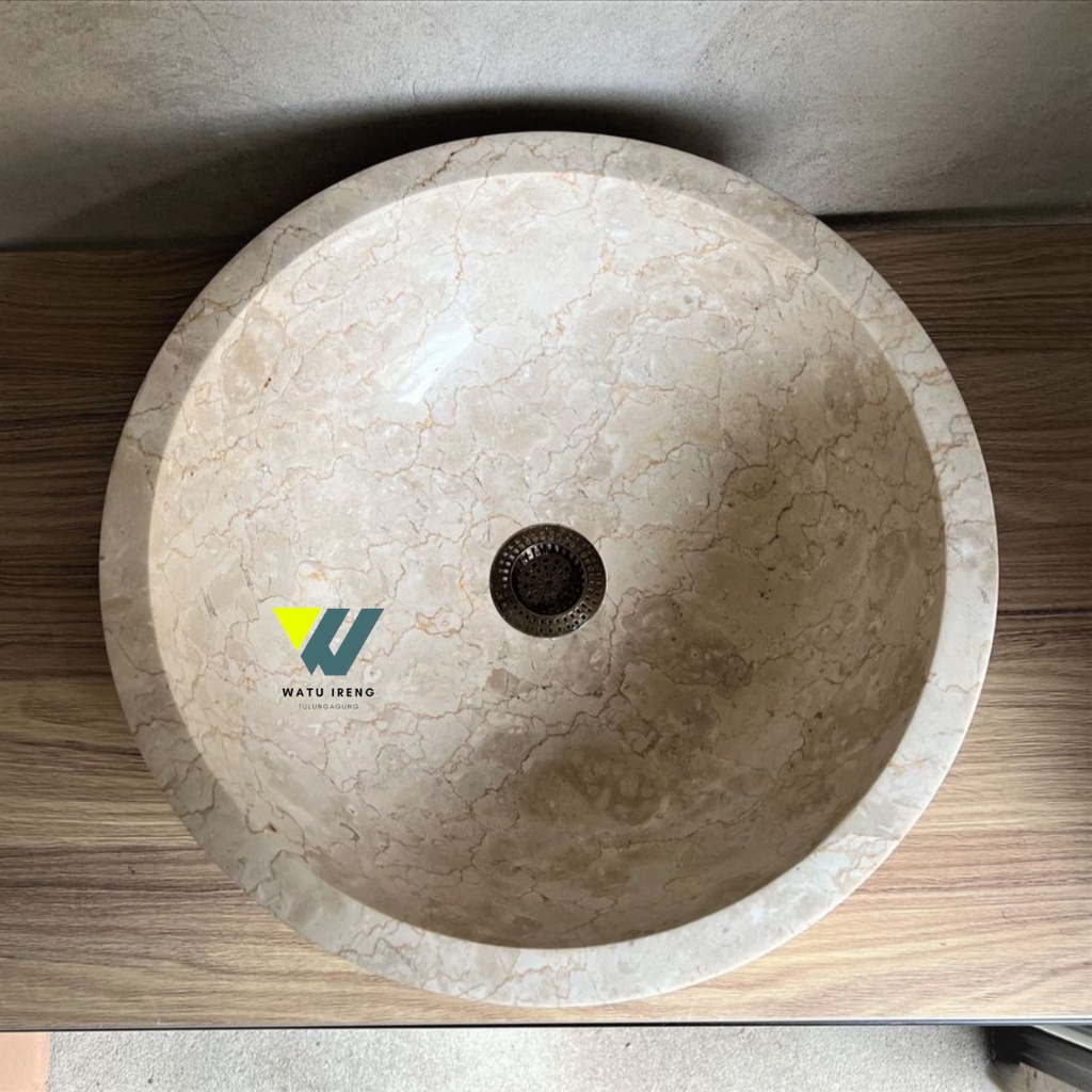 Wastafel Mangkok MARMER Wastafel bowl marmer HITAM diameter 40cm