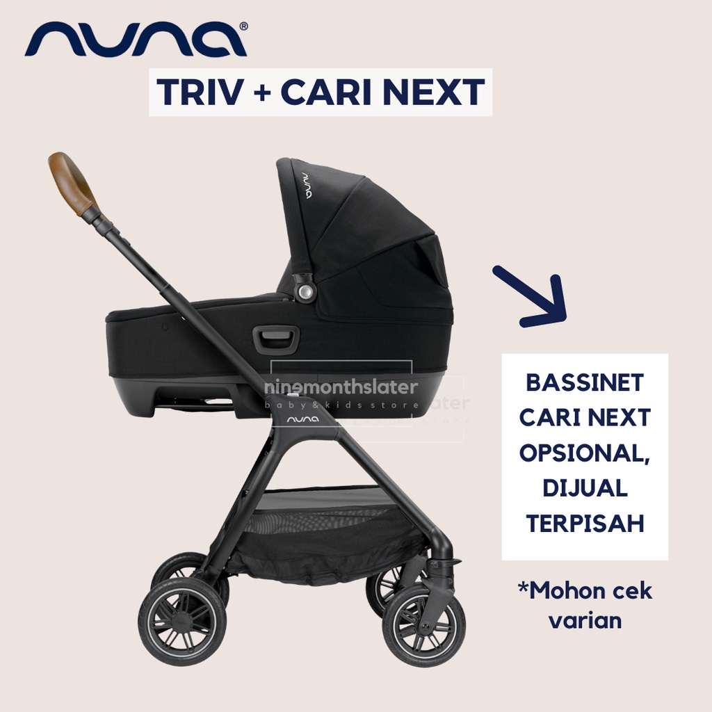 Nuna Triv GARANSI RESMI NUNA Stroller Travel Enteng Lipat Anak Bayi Newborn Next 2019 2021 Kereta Dorong Dudukan Caviar Riveted Cinder Rainbow Granite Tidur Baby