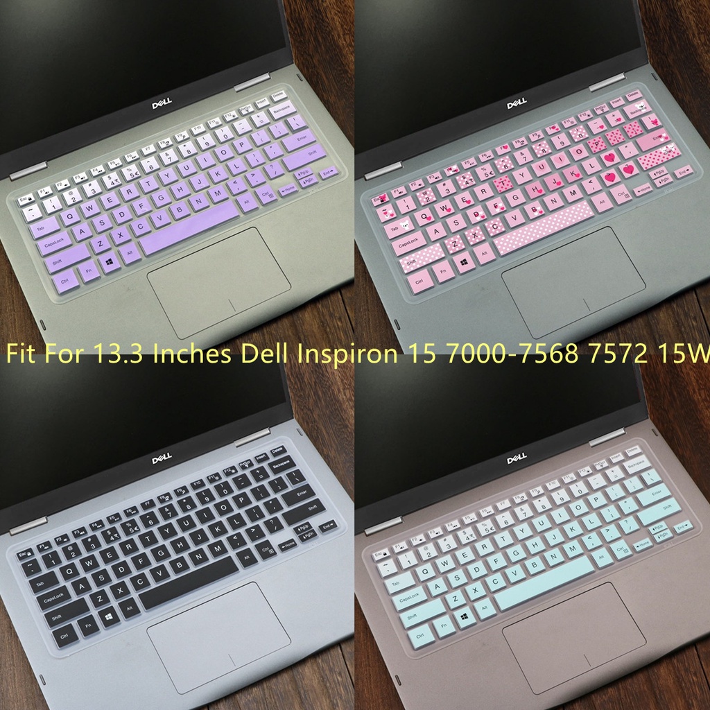 For 13.3 Inches Dell Inspiron 15 7000-7568 7572 15WR Soft Ultra-thin Silicone Laptop Keyboard Cover Protector