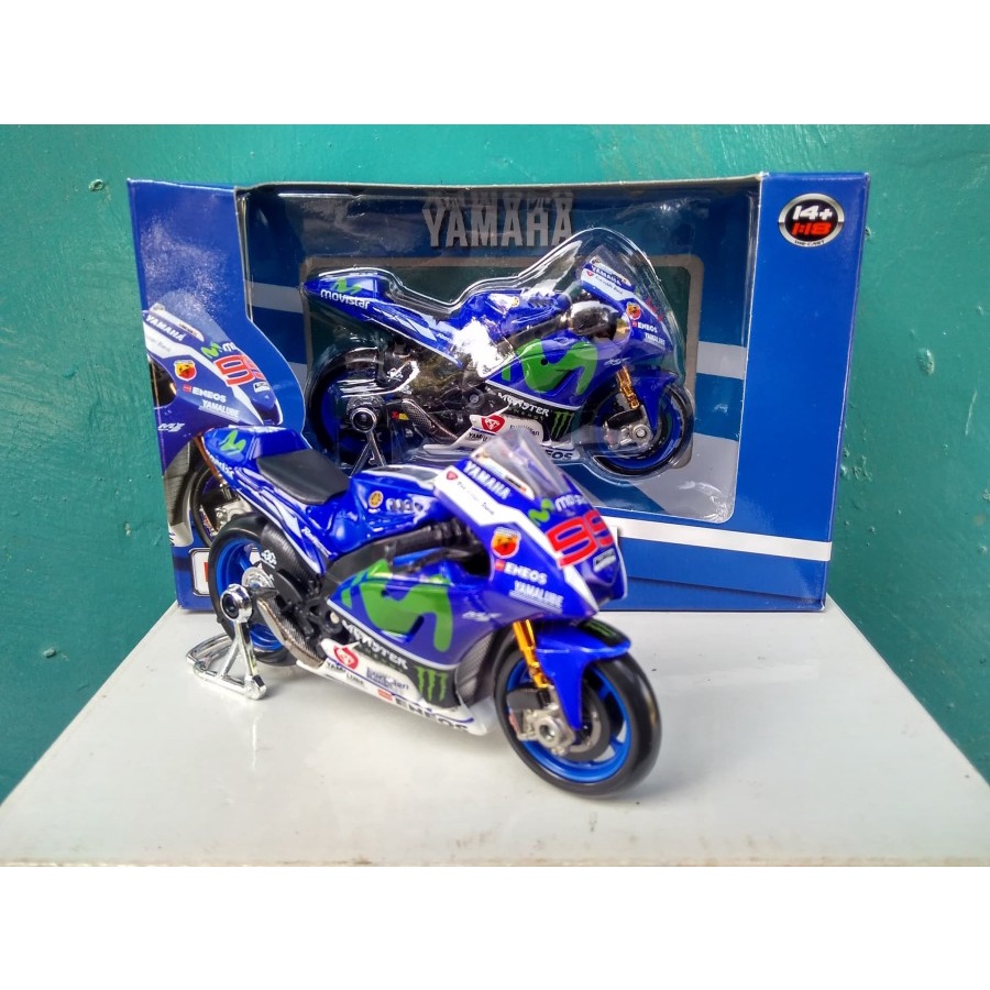 Diecast Motogp Jorge Lorenzo 99 Yamaha monster miniatur motor sport murah