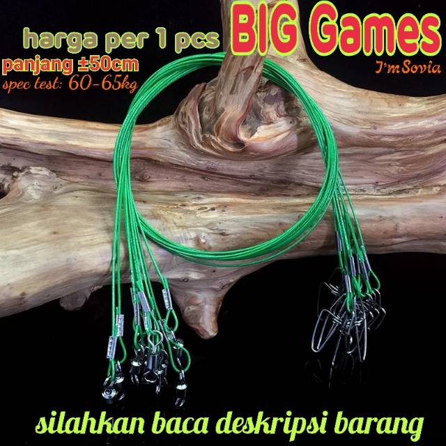 Kawat Pancing Leader Kili Kili / Sling atau Seling leader Big Games PG