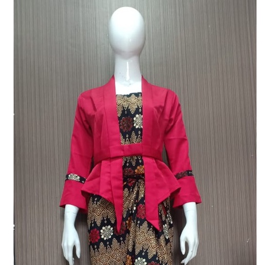 ELNIRA TANGAN PANJANG ROK LILIT BATIK/ KEBAYA MODERN / KEBAYA KEKINIAN / KEBAYA MURAH/KEBAYA SETELAN RUMAH KEBAYA BANDUNG RUMAH SONGKET BANDUNG-ATASAN SAJA MARUN