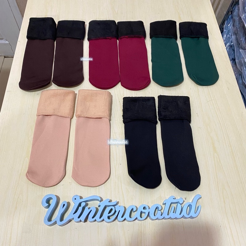 READY INDONESIA Kaos Kaki Thermal Velvet winter hangat wanita import wool wol socks musim dingin