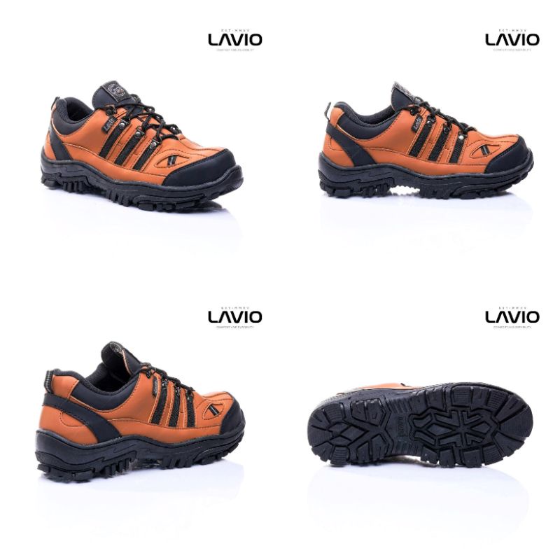 Lavio Nitro Pendek Sepatu Safety Pria Sol Karet Lentur Anti Licin