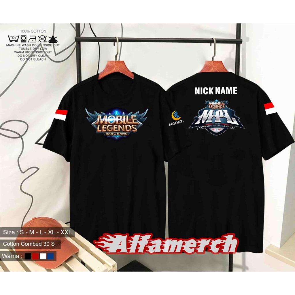 Baju Kaos Keren Pria Dan Wanita MOBILE LEGENDS ML MOONTON ALFAMERCH TERLARIS
